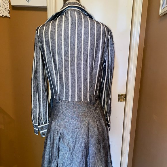 Grey Striped Dress - Picture 3 of 4